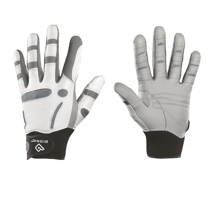 BIONIC Mens ReliefGrip Golf Glove - Grey/Black - M