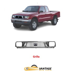 Vantage Auto Parts - Front Grille Compatible with Toyota Tacoma 1995-1997 | DIRECT REPLACEMENT | Painted Gray Shell with Painted Black Insert | Plastic | ‎5310035310 | ‎TO1200198