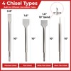 Keewaki SDS Plus Masonry Chisel Set – 4-Piece Heavy-Duty Chisel