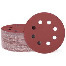 HARFINGTON 80 Pcs 5 Inch Sanding Disc 8 Hole 1000 Grit Hook and Loop Sandpaper Random Orbital Sander Pads for Woodworking Automotive Metal Polishing