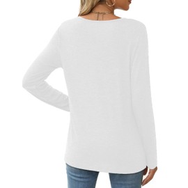 Long Sleeve T Shirts for Women Cute Cat Graphic Tees I‘m Fine Everything is Fine Tops Fall Crewneck Blouse Casual Outfits S White