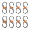 KAruim S-Biner, Micro Lock, S-Shaped Carabiner, Set of 8, Locking