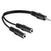 pluX Headphone Splitter, Double 3.5mm Headphone Jack Audio Splitter Cable