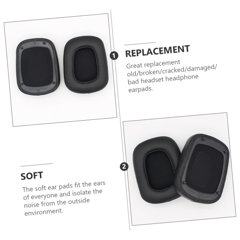 Operitacx 2sets Replacement Headphone Ear Pads Compatible with Razer Soft