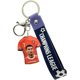 EZB Cristiano Ronaldo Football Keyring | Decorative Double Sided Keychain Gift Idea | Ronaldo Portugal Keyring