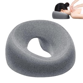 Eulihent Massage Face Pillow, Massage Pillow for Bed with Breathing Hole -Massage Bed Headrest Face Down Ergonomic Headrest for Spa, Salon, Home & Office Use (Grey, Removable Cover)