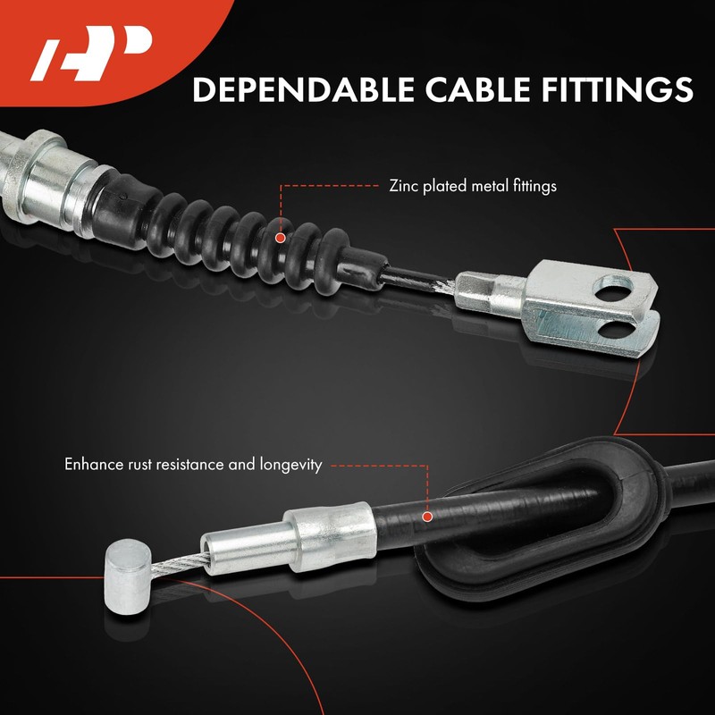 A-Premium Rear Passenger Side Parking Brake Cable Assembly Compatible with