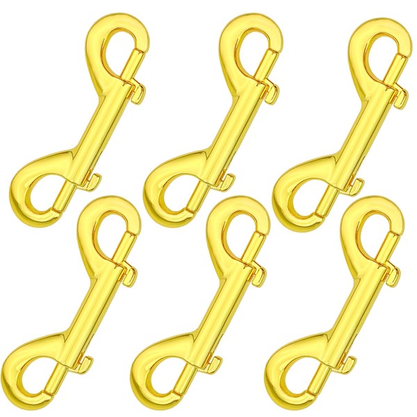 6 Pcs Double Ended Bolt Snap Hook, Zinc Alloy Double