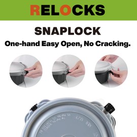 RELOCKS RELOCKS 12 in. Plastic Serving Trays with Lids, Party Platter, Meal Prep Container, Microwave-Safe, Catering, Takeout Box, Heavy Duty, PP Base Storage 10 Packs