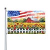 Abucaky Rural Sunflowers Cardinal Birds Flag 3x5 Ft Independence Day