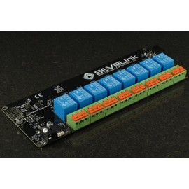 BEVRLink 8 Channel Relay V1 5V Compatible with Arduino, Raspberry Pi, Rock, ESP32, ESP8266 and Other SBCs and Microcontrollers - (SBC, Case, DIN Rail NOT Included)