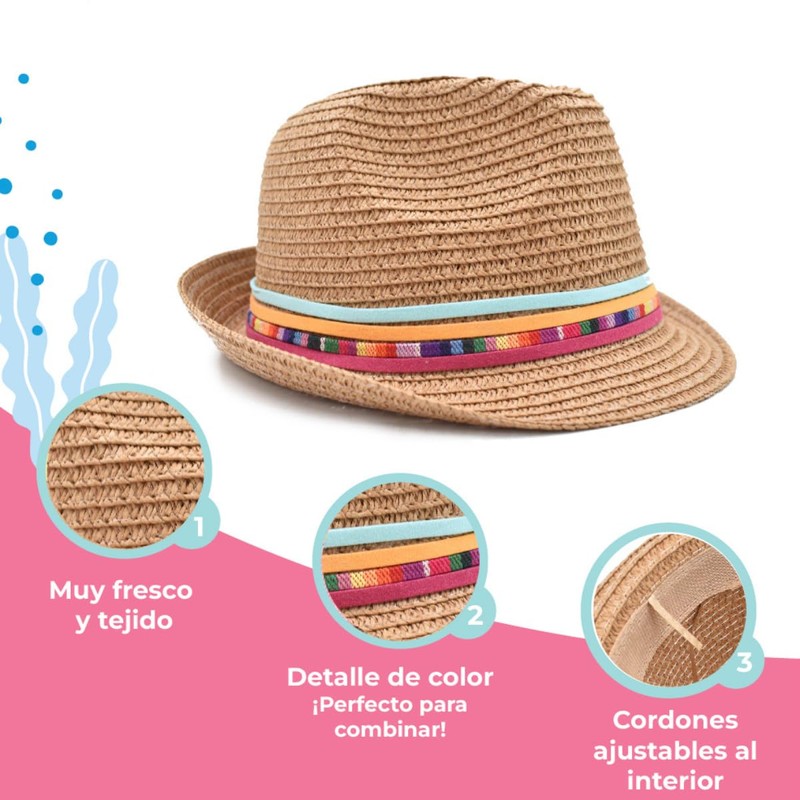 INVIGORATE FOR KIDS Sombrero Fedora para Niñas (MX/US, Alfa, Talla