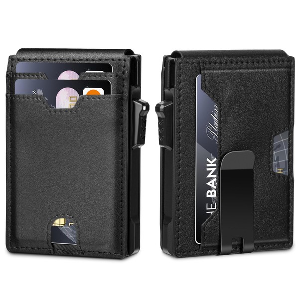 Vandz Minimalist Wallet for Men,Slim RFID Blocking Bifold Wallet Credit