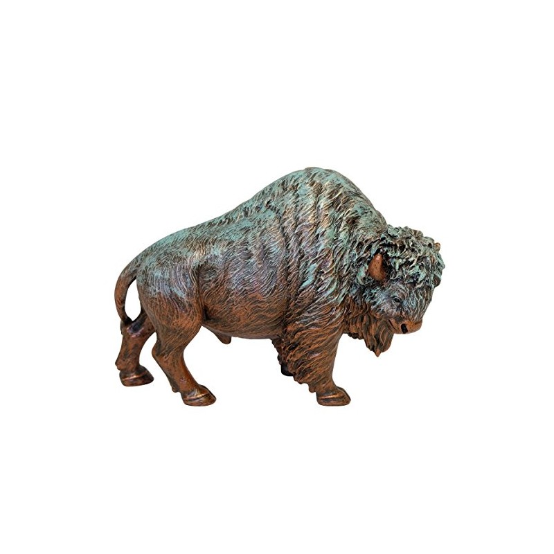LL Home - Figura Decorativa, diseño de Bisonte, Color marrón