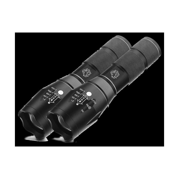 Lion Power Optics LPO029 (2pack) RECHARGEABLE LED Flashlight 2000 LUMENS