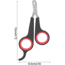 DERDOUT Pet Nail Clipper,Professional Claw Trimmer,Kitten Nail Clipper for Cat, Small Breed Dog, Rabbit and Small Animal(Stainless Steel), Black