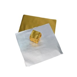 Foil Candy Wrappers 4x4", 200Pcs Chocolate Wrappers Candy Wrappers for Caramels Cocoa Bombs for Baby Shower Birthday Party Christmas Easter, Gold