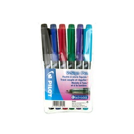Pilot – Blister 3 V-Sign Pen – Filzstift – Mittlere Spitze Noir, bleu, rouge, vert, violet & turquoise