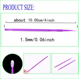 100 Pcs Touch Up Paint Brushes, Repair Paint Brushes，for Automotive Paint chip Repair, Clearance Cleaning,Be Applicable to fine Operation and Other Details(1.5mm& Purple)
