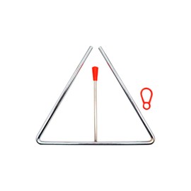 Musical Steel Triangle Percussion Instrument with Striker Rhythm Triangle Instrument Hand Percussion Triangles for Adults (6 inch)