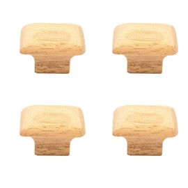CHENRONGWEI 4Pcs Convenient Handle Solid Wood Cabinet Simple Install Wooden Drawer Dressers Knobs Mini Useful Square Door for Door Knobs