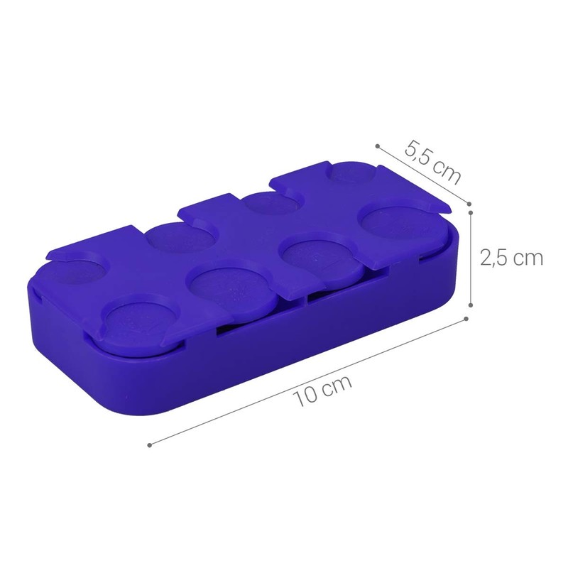kwmobile Coin Box for Euro Coins - 8 Compartments from