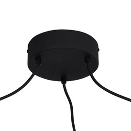 Qazqa - Modern Außenhängeleuchte Schwarz 3-flammig IP44 - Cava I Außenbeleuchtung - Stahl Länglich - LED geeignet E27