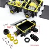 MiJunHD IP68 Waterproof Junction Box, 3 Way 4 Pin Terminal