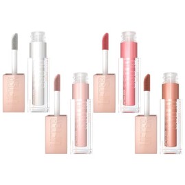 Maybelline Kit 4 Brillos Labiales Lifter Gloss, 5.4ml c/u, de Larga Duración, con Ácido Hialurónico, Brillo hidratante hasta por 4 horas, con aplicado