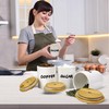 EQEY Coffee Tea Sugar Container Set of 3,Farmhouse Storage Containers