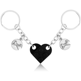 MPK Couples Matching Stuff Gifts for Valentine's Day Gifts for Couple Best Friends Him Her,Heart Keychain Set Valentine’s Day Birthday Key chain for Husband Wife Keychain Gift for Him Her
