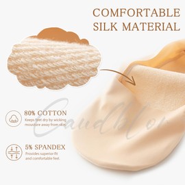 Caudblor Thin No Show Socks, Low Cut Liner Non Slip Invisible Hidden sock for Flat Boat, Cool Comfort Breathable 6 Pairs Socks
