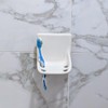 Ceramic Toothbrush Holders for Bathrooms Over Tile Wall Mount Flat