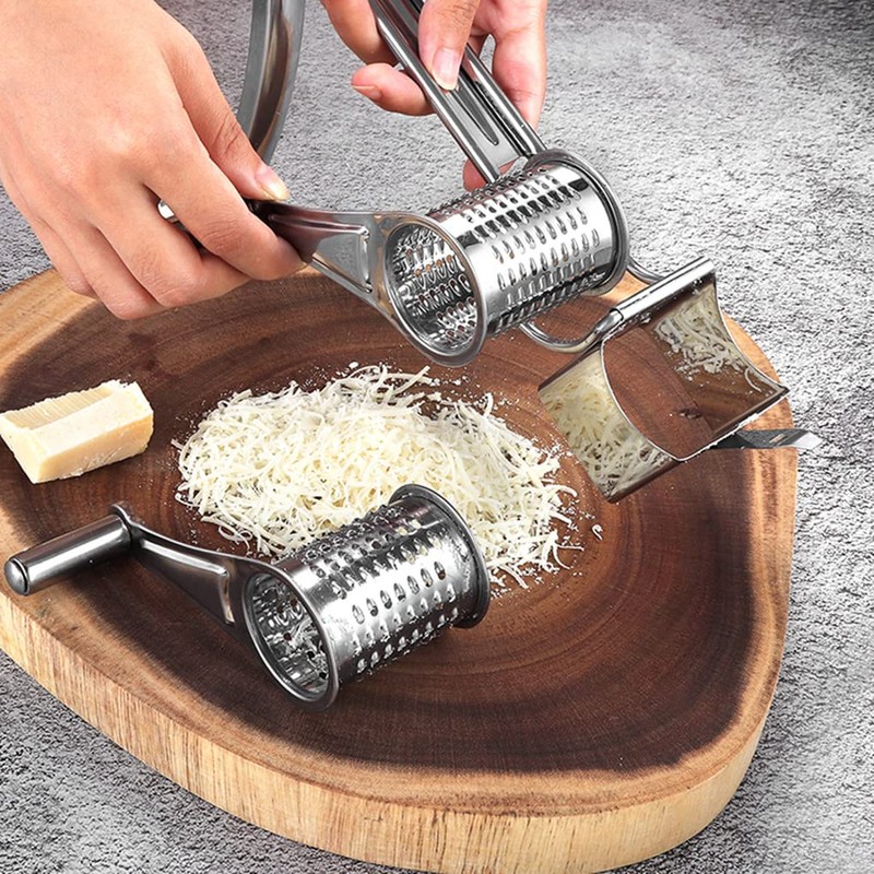 Stainless Steel Rotary Grater, Kitchen Tools Hand Crank Shredder Butter