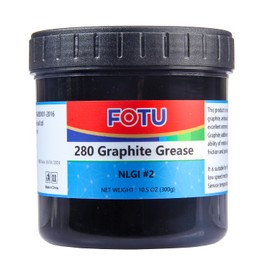 FOTU 280 Graphite All Purpose Grease Ultra Heavy Duty Lithium Grease Multi Function Lubricant for Automotive Boat Semi Truck Accessories Metal Surfaces (10.5 Oz, 1-Pack)