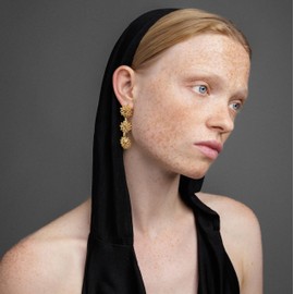 Handmade Ohrhänger Blumen Ohrringe aus 925 Sterling Silber Boho-Ohrringe für Frauen florale Statement Ohrringe hypoallergene Blumen Ohrstecker für Frauen ungewöhnliches Geschenk für Sie