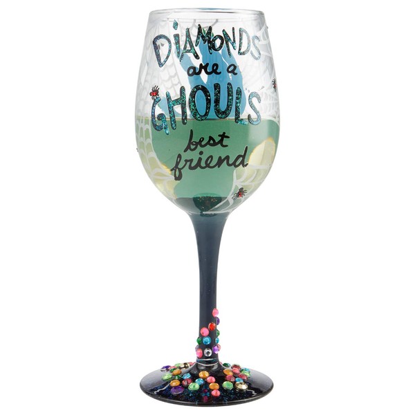 Lolita 6005647 DIAMONDS ARE A GHOULS BEST FRIEND Wine Glass