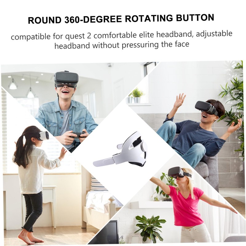 KOMBIUDA Vr Headset Headband Accessories Comfortable Head Cushion Non-Slip Rotating