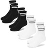 UMELOK Kids Athletic Crew Socks Non-Slip Soft Cotton 4 Pack