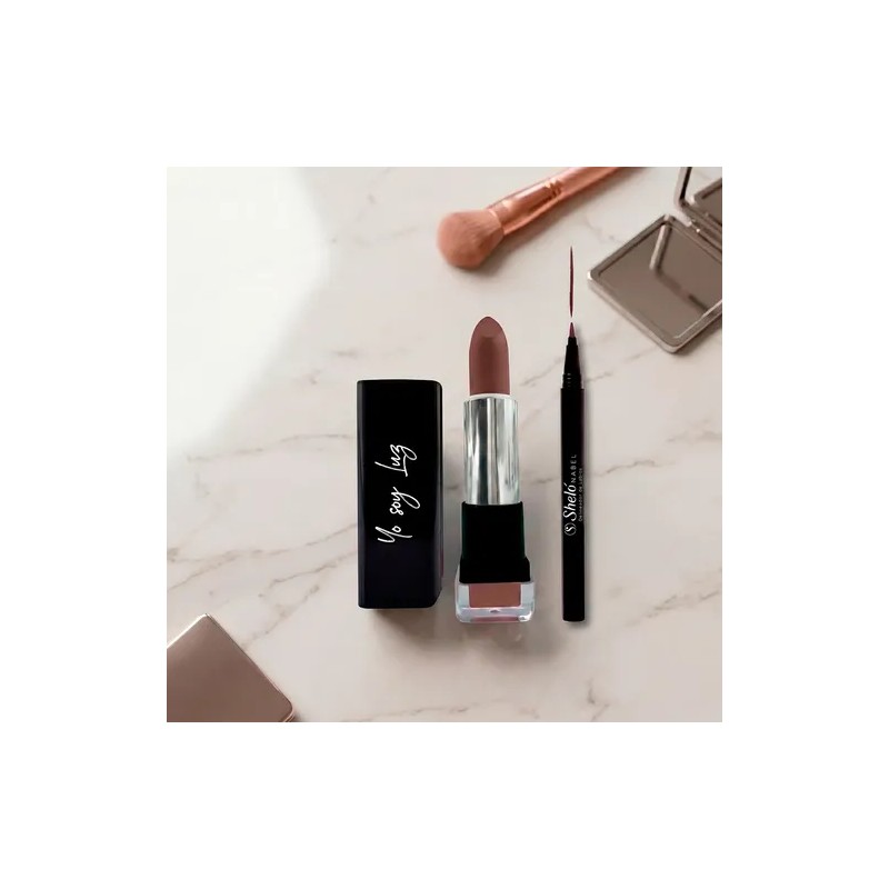 Labial Natural Mate Hidratante En Barra + Brillo Shelo