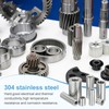 sourcing map 2Pcs M12x1.75x40mm Round Coupling Nuts, Stainless Steel Connector