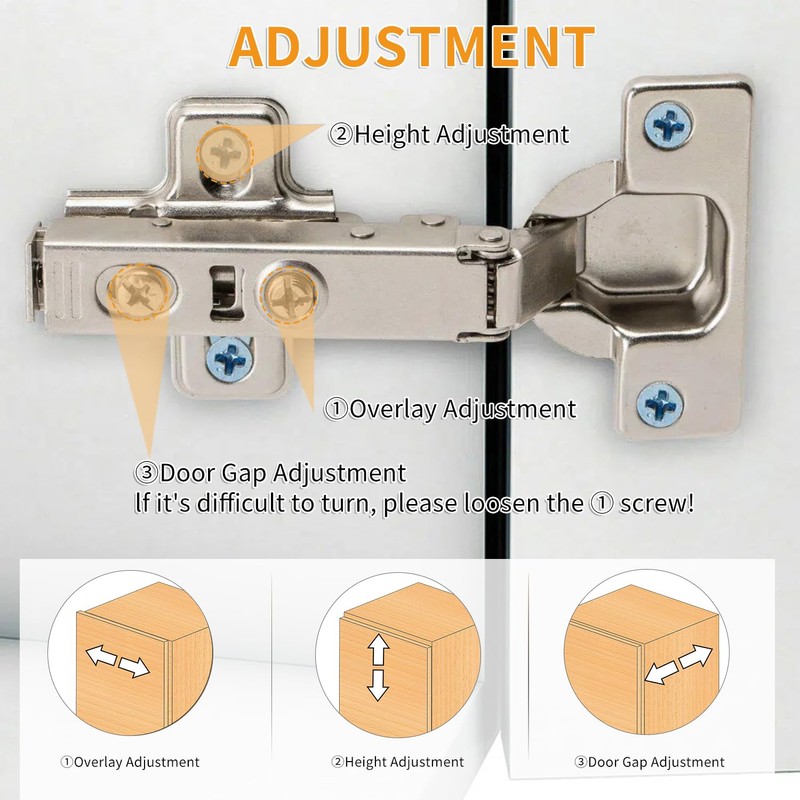 Luokim 10 Pack 5 Pairs Full Overlay Soft Close Cabinet