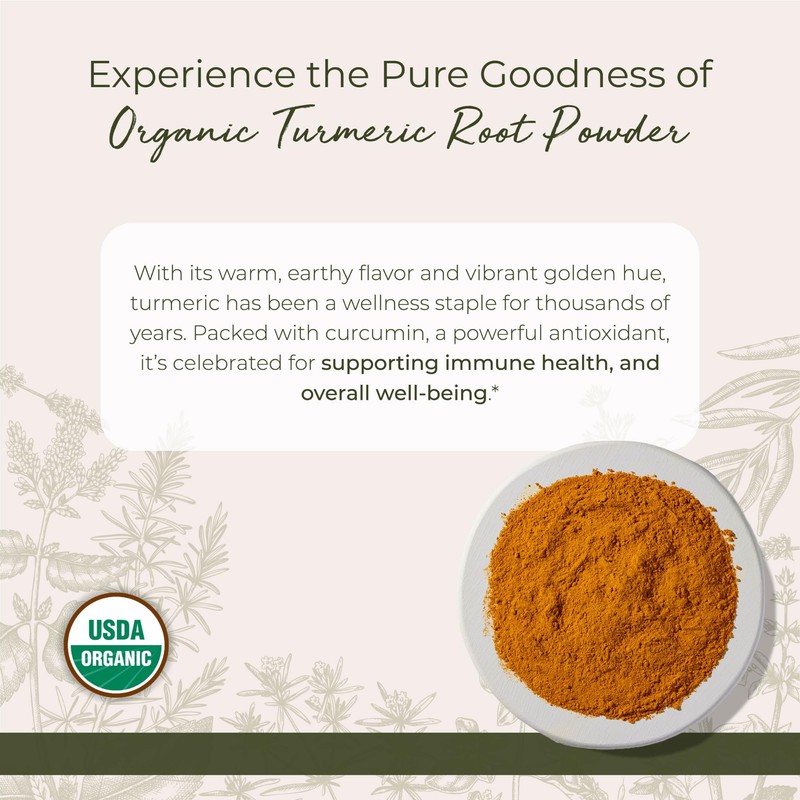 Starwest Botanicals Organic Ground Turmeric Root Powder - Curcumin Spice