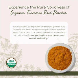 Starwest Botanicals Organic Ground Turmeric Root Powder - Curcumin Spice for Cooking & Seasoning, Natural Source of Antioxidants, Immune Support, Certified Kosher, Non-GMO - Bulk 1 lb Bag