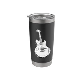 Electric Guitar Enthusiast Illustration Stainless Steel Insulated Tumbler