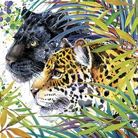 20 Napkins Wild Predators Jungle Jungle Leopard Panther 33 x 33 cm