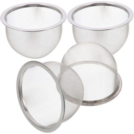 4pcs Teapot Strainer Stainless Steel Teapot Metal Mesh Tea Filter Mesh Tea Strainer Loose Leaf Tea Pot Stainless Steel Strainer Coffee Tea (Silvery, 7.2 * 4.5CM)