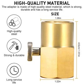 Farwind Home Use Soda Refill Bottle CO2 Cylinder Cartridges, Adapter Refills Connector Kit CGA320 to TR21-4, Thread Set Replacement Accessories for Soda Machine Tank, Gold