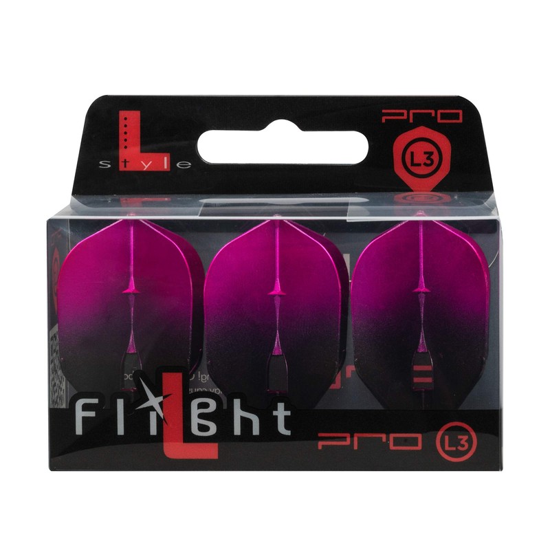 L-Style Champagne Flight Pro Twotone Black Shape Pink
