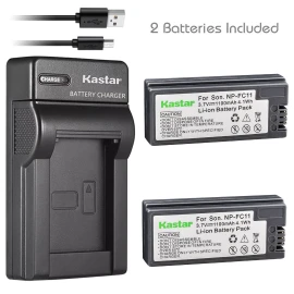 For Sony NP-FC11 Battery & Slim Charger for Sony Cyber-shot DSC-P8R DSC-P8L DSC-P9 DSC-V1